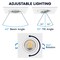 Luxrite 3 Inch Square Gimbal LED Recessed Downlight 5CCT 2700K-5000K 8W 600LM Dimmable Damp Rated IC Rated LR23222-1PK - alternate 7